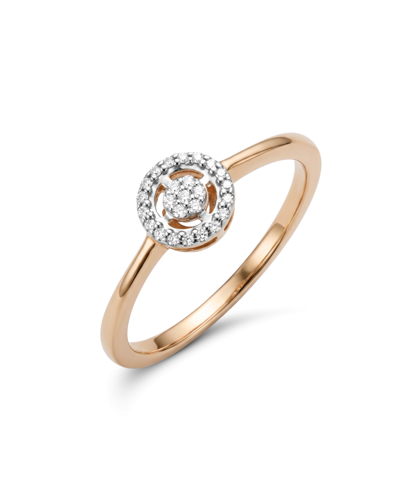 Gold ring with diamonds