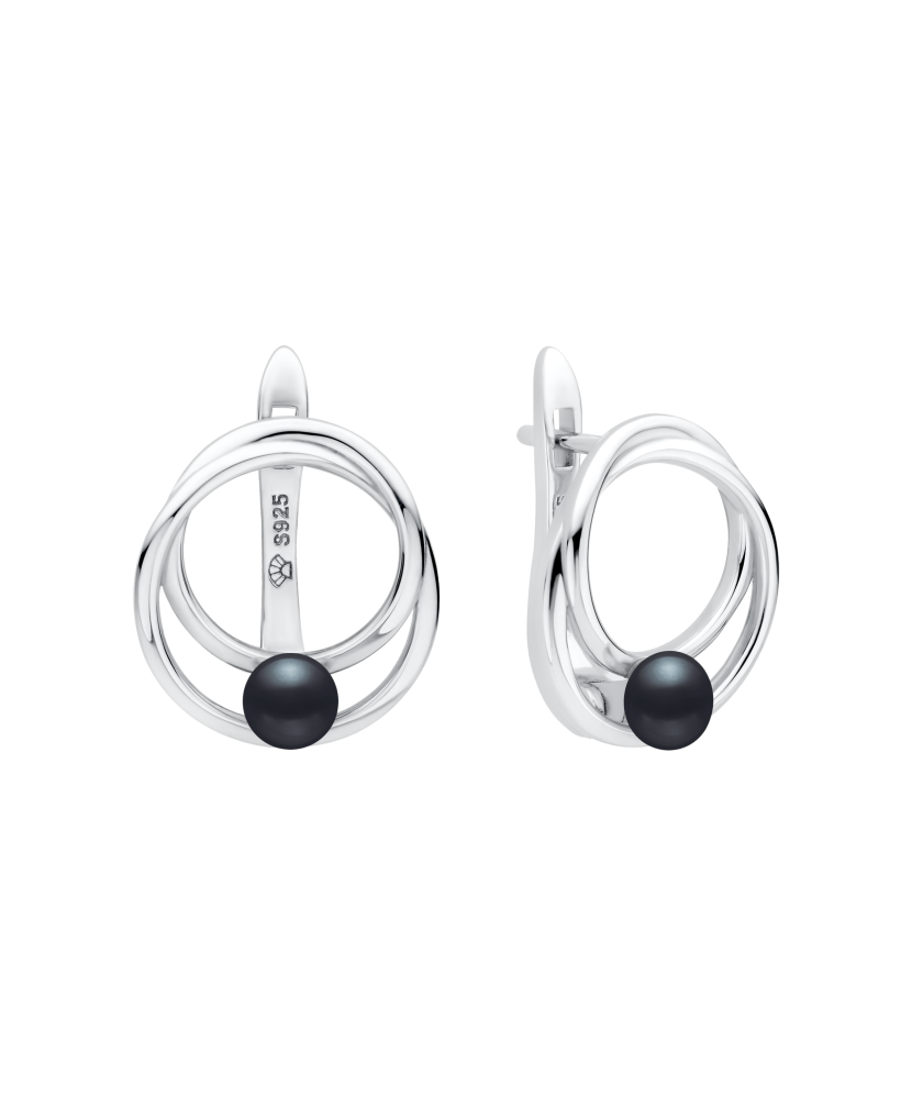Серьги из серебра с жемчугом