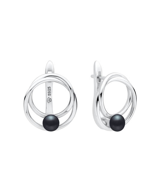 Серьги из серебра с жемчугом