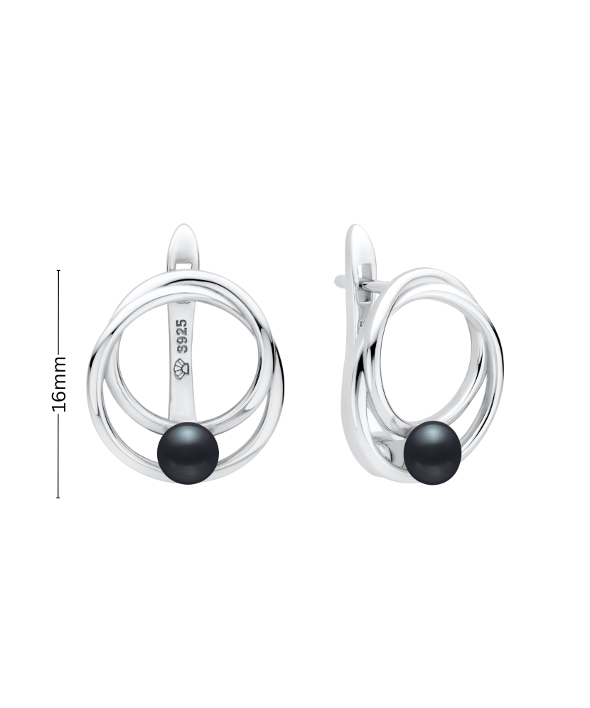 Серьги из серебра с жемчугом