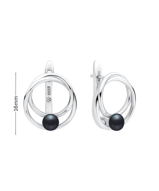 Серьги из серебра с жемчугом