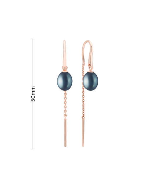 Gilded sterling silver earrings with pearls and zircons