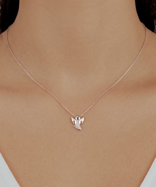 White gold chain with diamonds "Angel"