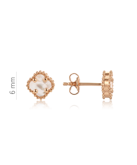 Gold earrings with nacre