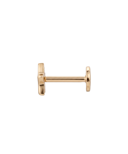 Gold single earring with cubic zirconia