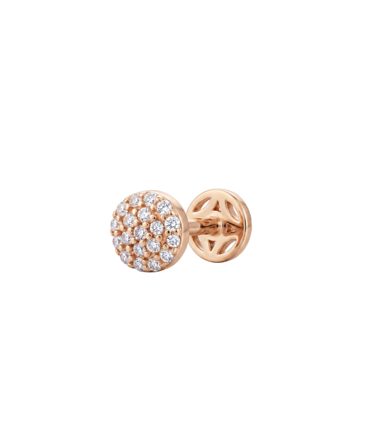 Gold single earring with cubic zirconia