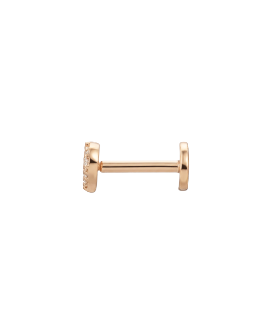 Gold single earring with cubic zirconia