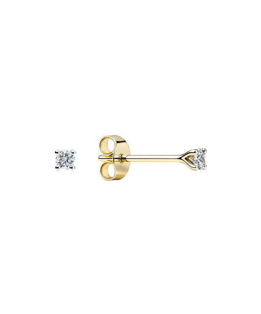 Yellow gold earrings with diamonds