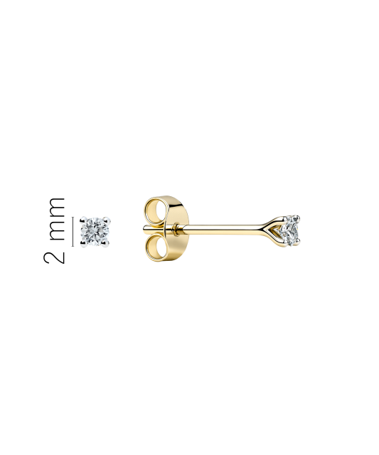 Yellow gold earrings with diamonds
