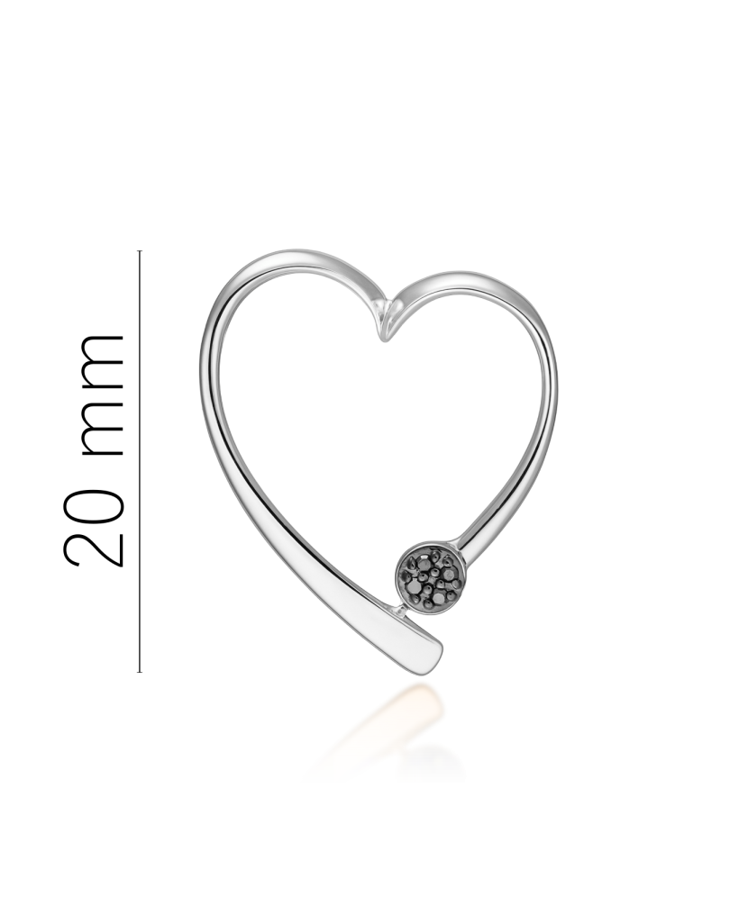 White gold pendant with black diamonds