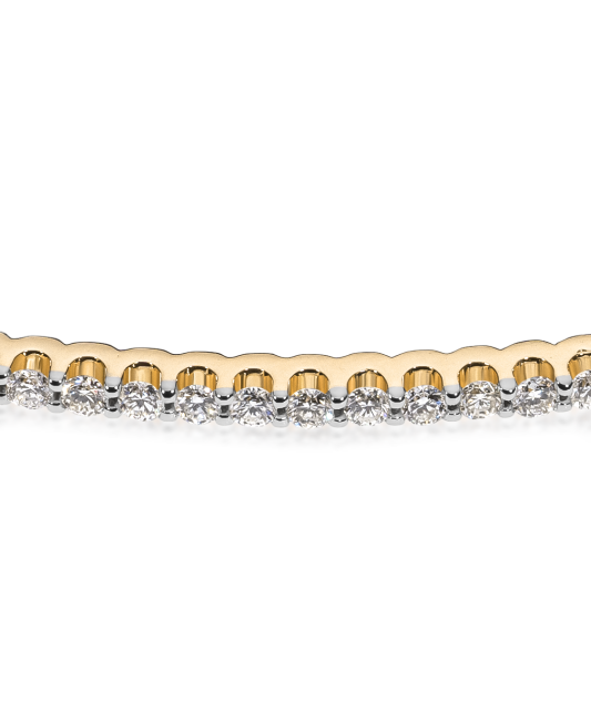 Yellow gold bracelet with diamonds