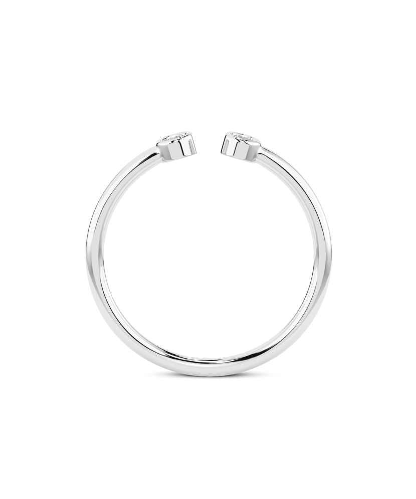 White gold ring with diamonds