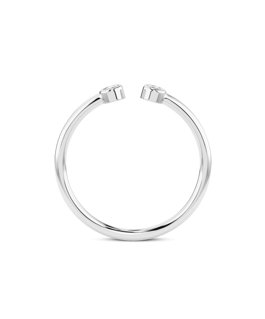 White gold ring with diamonds