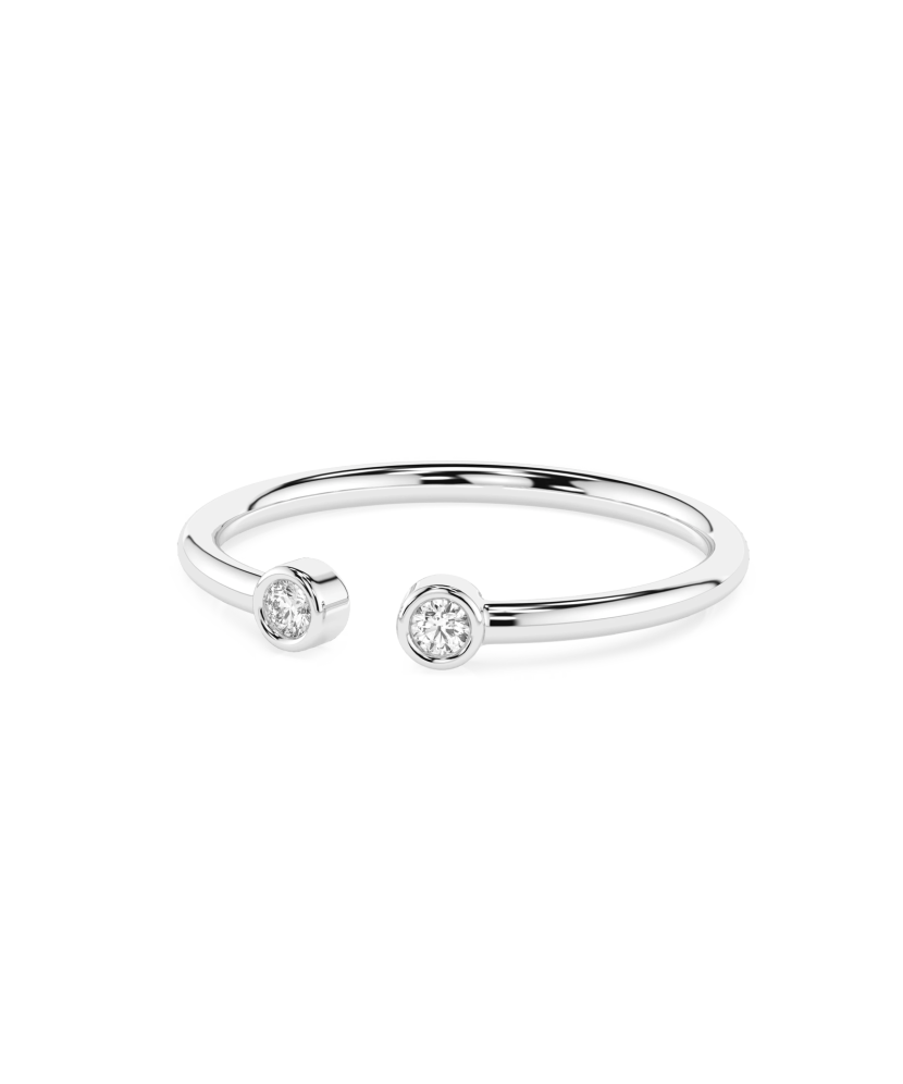 White gold ring with diamonds