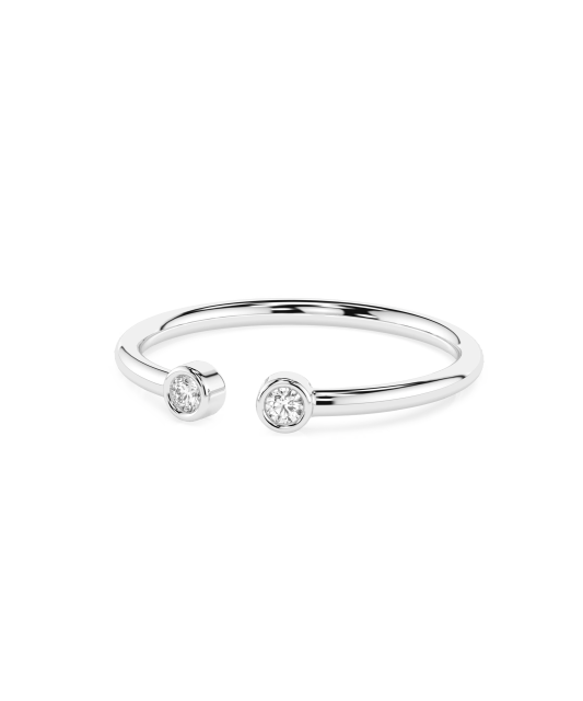 White gold ring with diamonds
