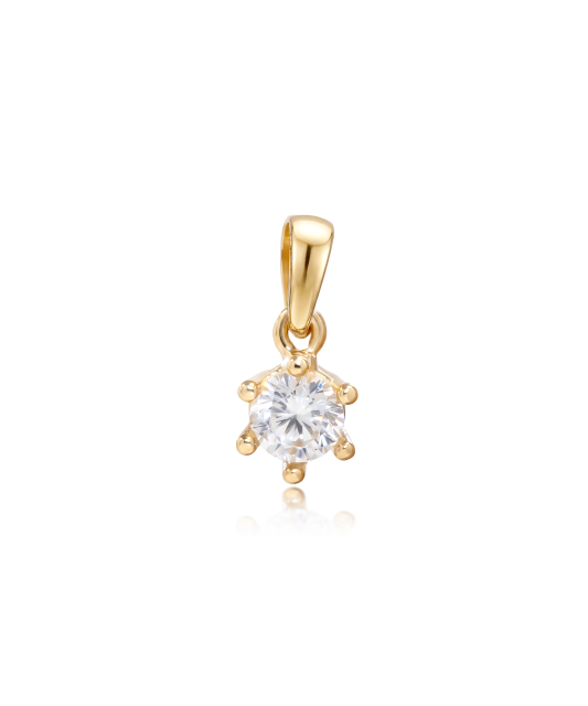 Gold pendant with zirconium