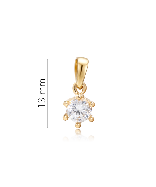 Gold pendant with zirconium