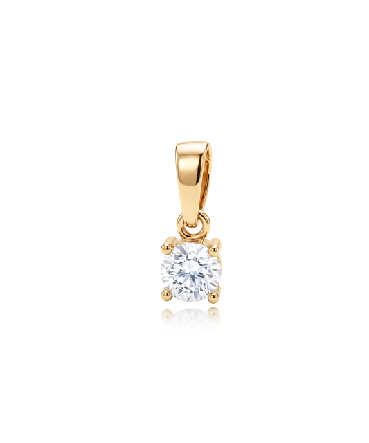 Gold pendant with zirconium