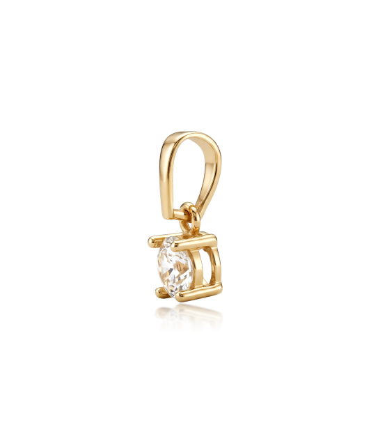 Gold pendant with zirconium