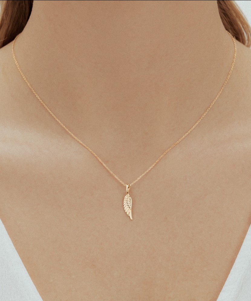 Gold pendant "Angel Wing"