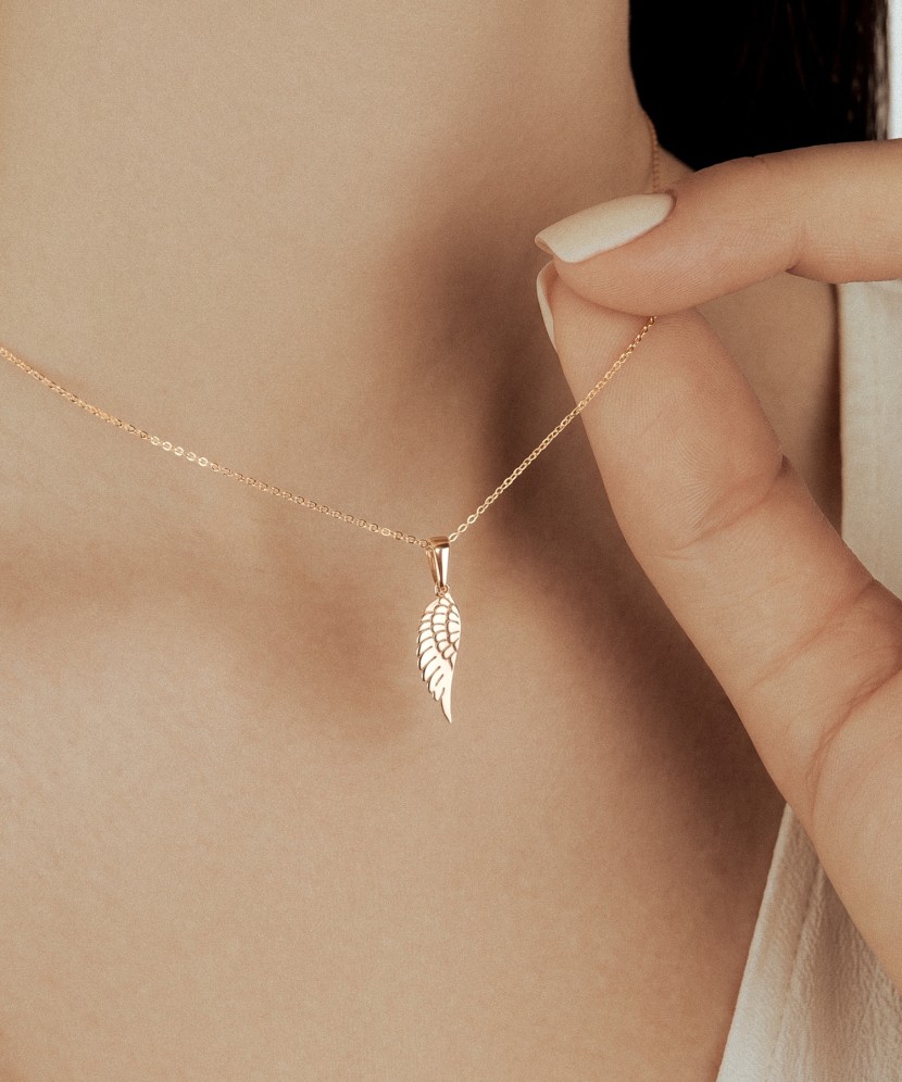 Gold pendant "Angel Wing"