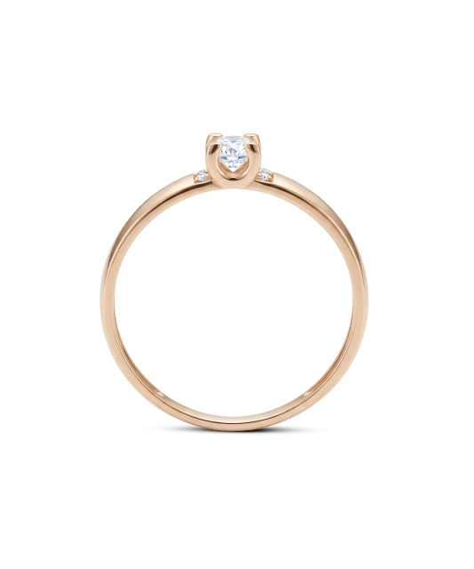 Gold ring with zircons