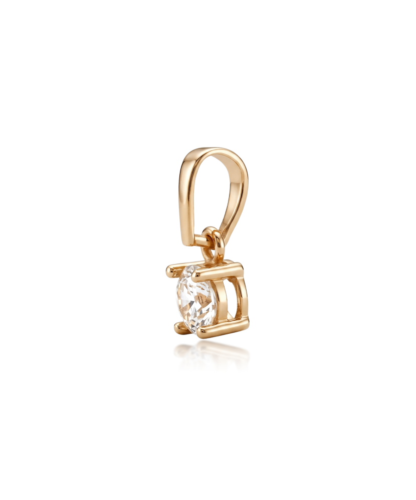 Gold pendant with zirconium