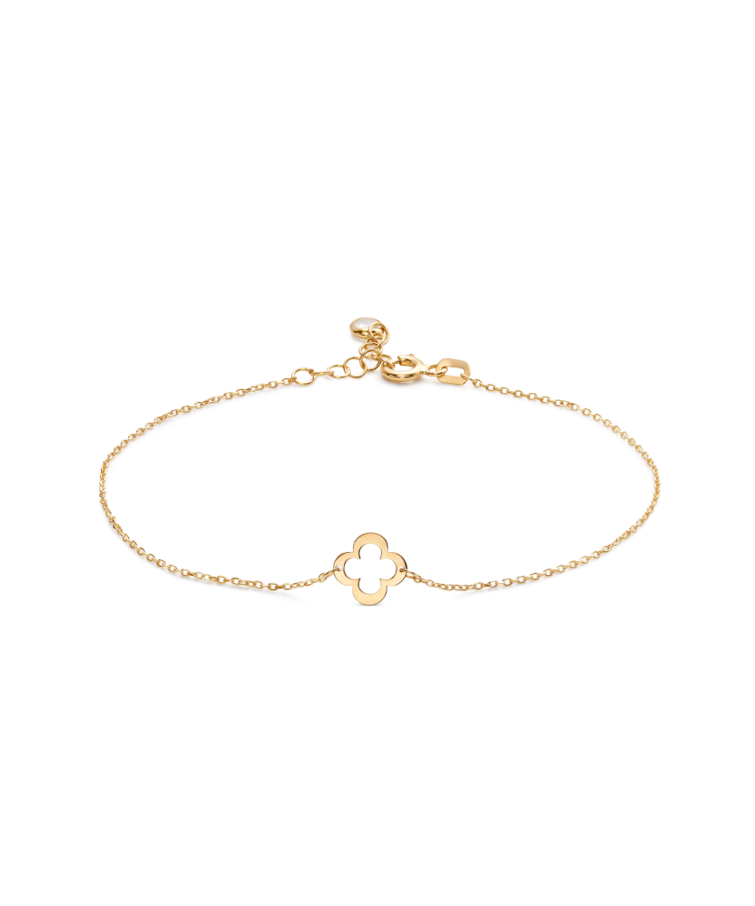 Gold bracelet with zirconia clasp