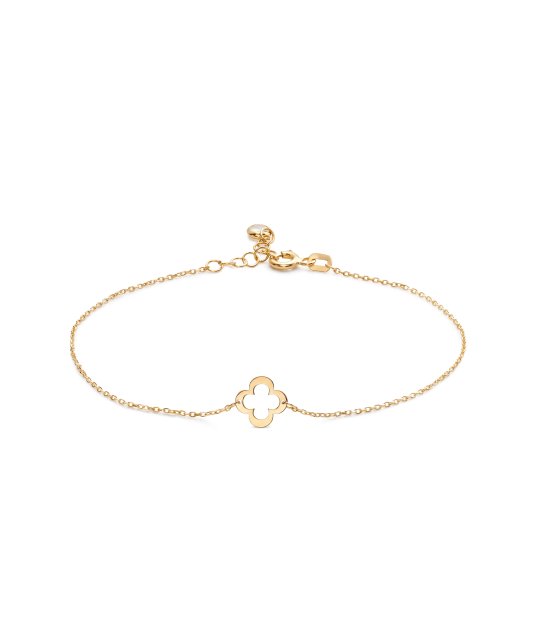 Gold bracelet with zirconia clasp