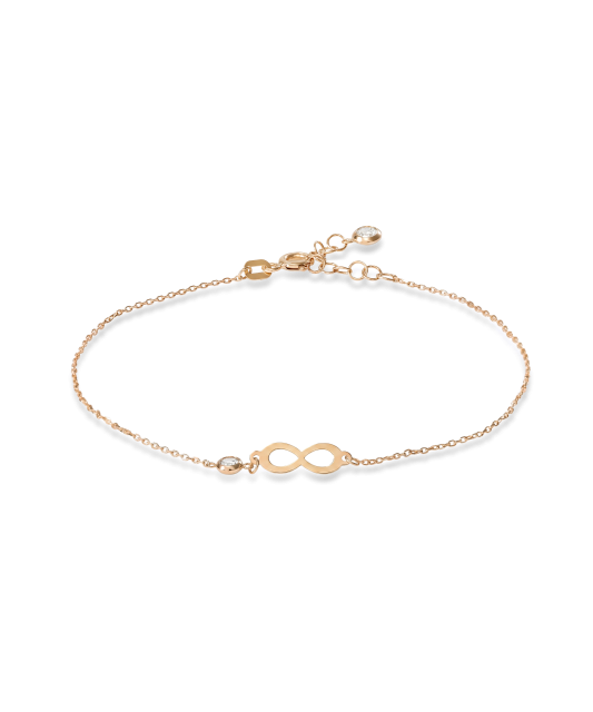 Gold bracelet with zircons