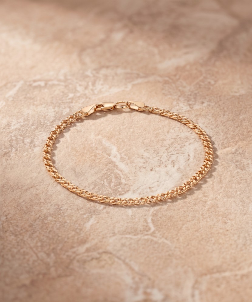 Золотой браслет "Rombo" 3mm