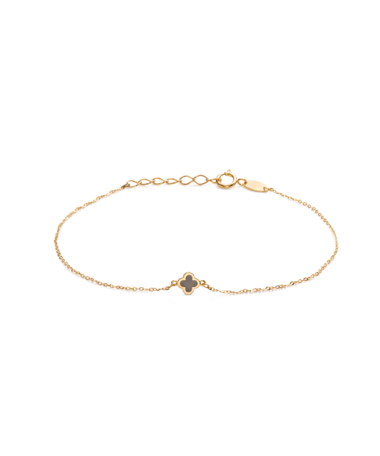 Gold bracelet with onyx