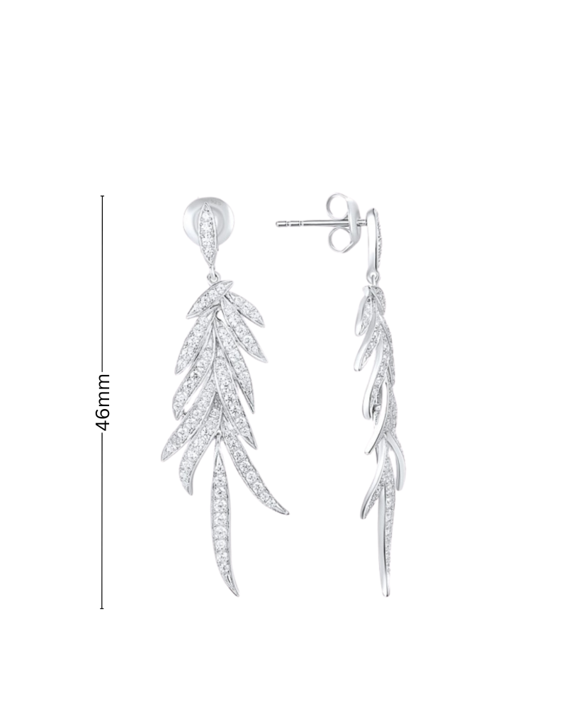 Sterling silver earrings with zircons