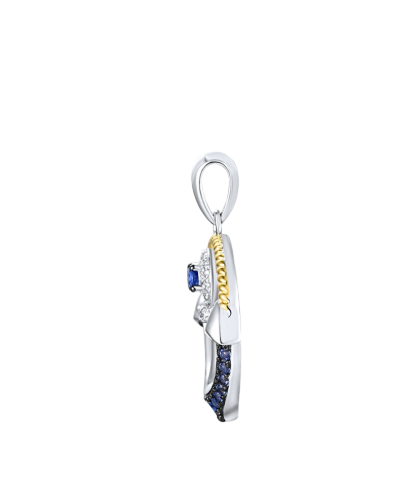Sterling Silver pendant with spinels and zircons