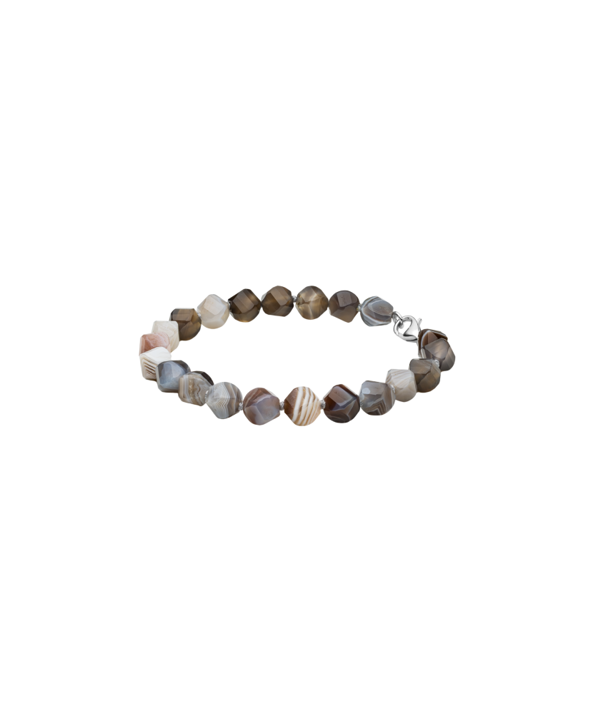 Bracelet with agates and silver