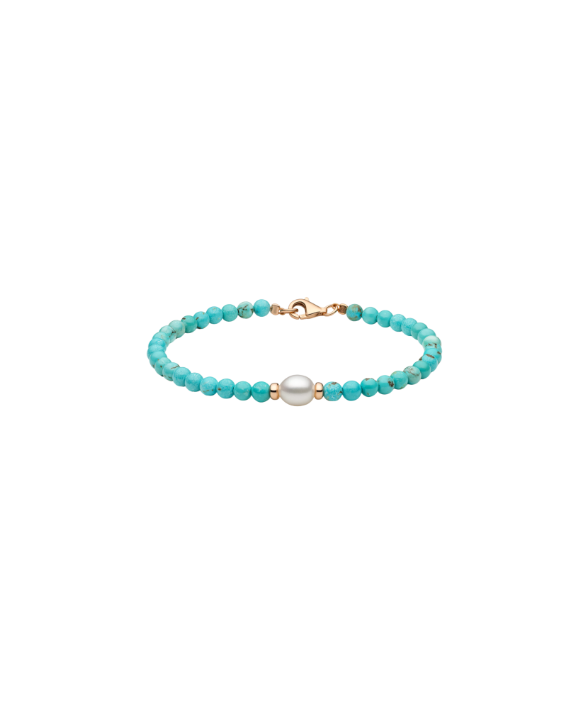 Bracelet with howlite and pearl