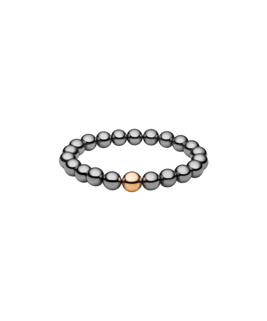 Bracelet with terahertz stones and gold-plated silver