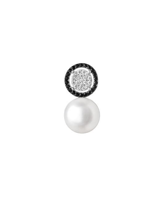 Sterling silver pendant with pearl and zirconium