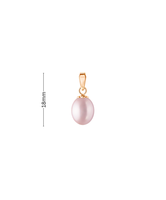 Gilded sterling silver pendant with pearl