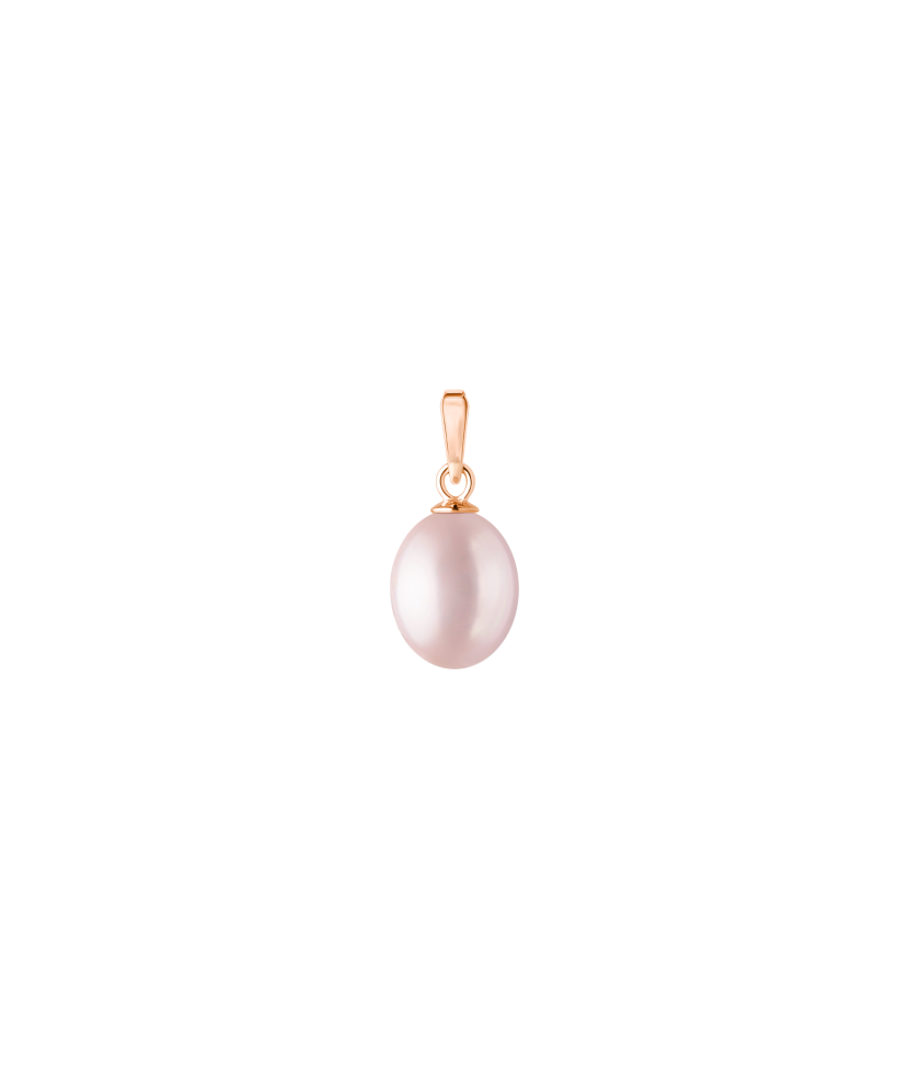 Gilded sterling silver pendant with pearl