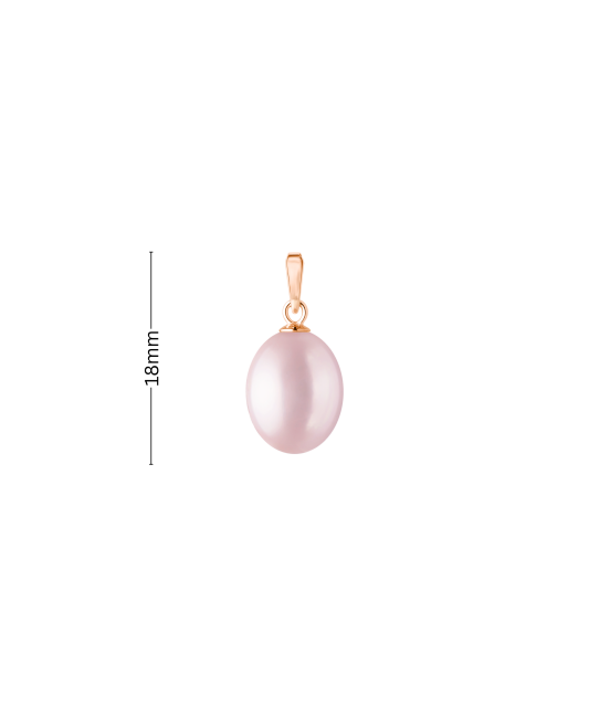 Gilded sterling silver pendant with pearl