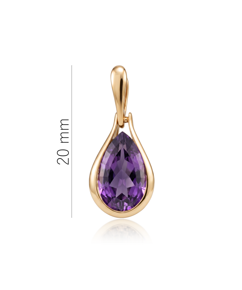 Gold pendant with amethyst