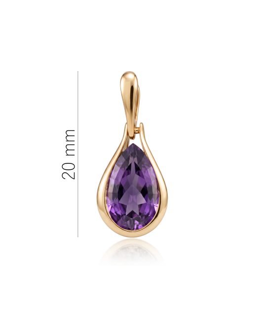 Gold pendant with amethyst