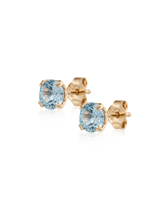 Золотые серьги с топазами