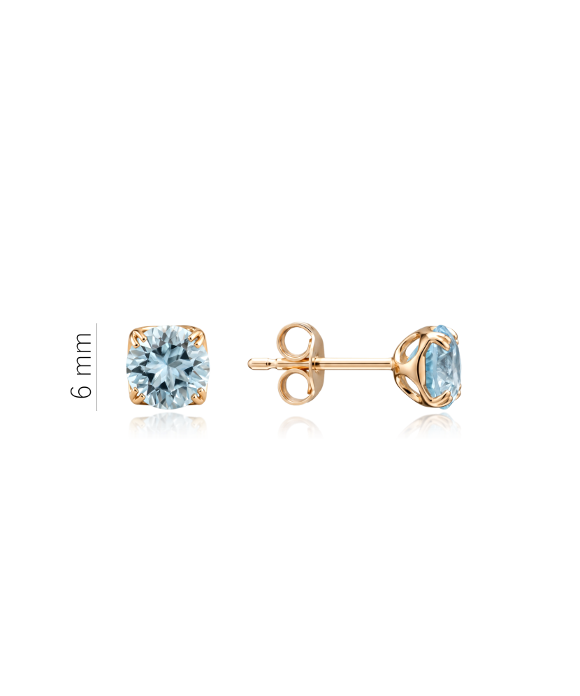 Gold earrings with topazes