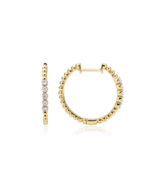 Yellow Gold earrings with diamonds