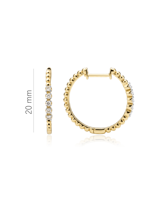 Yellow Gold earrings with diamonds