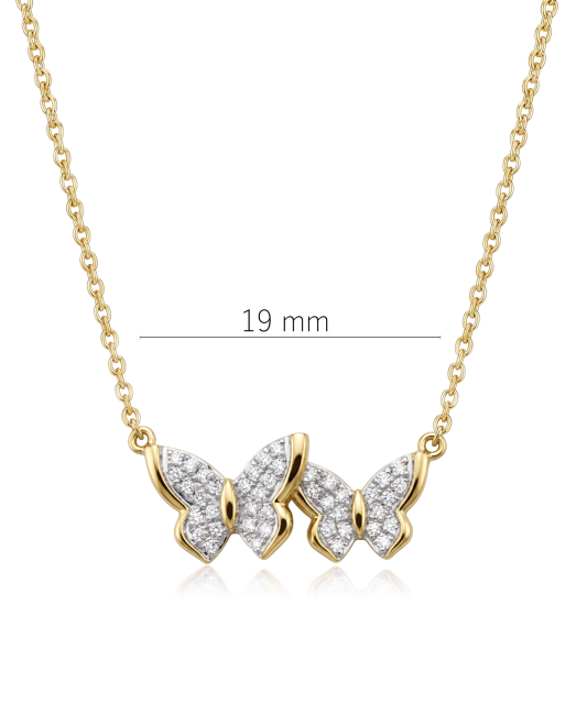 Yellow gold chain with diamonds “Butterflies”