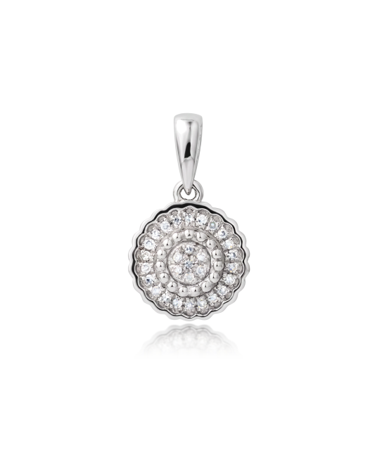 White gold pendant with diamonds