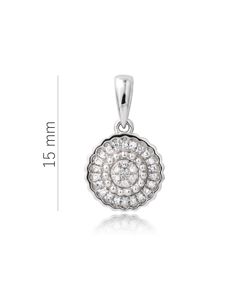 White gold pendant with diamonds